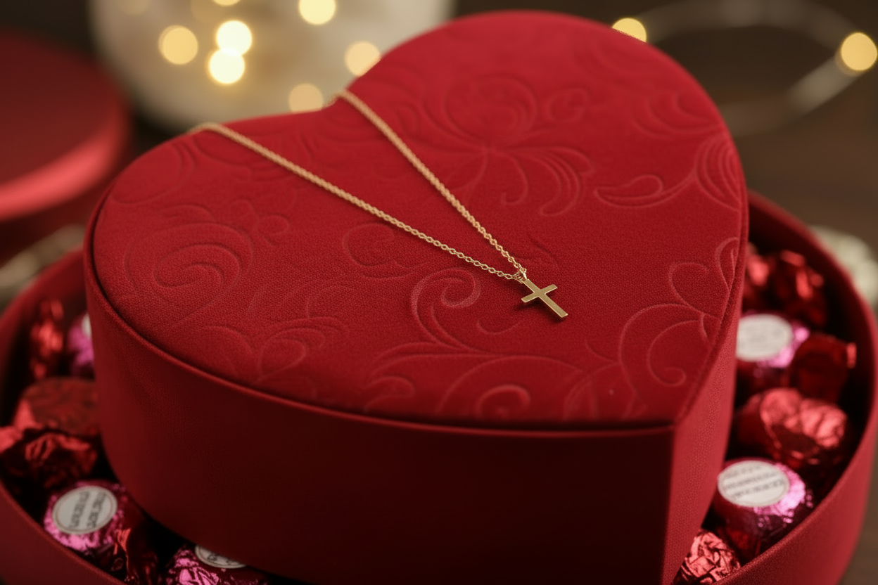 Gold Cross Necklace.