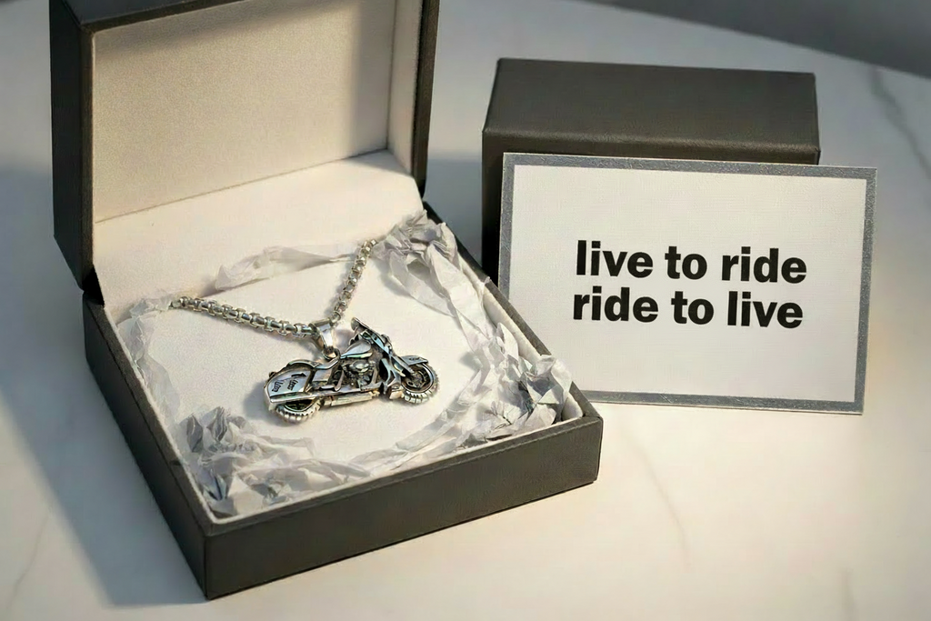 Motorcycle Pendant Necklace.