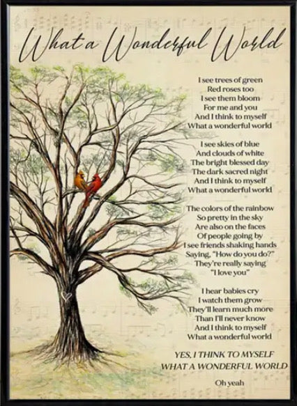 What a wonderful world song lyrics.