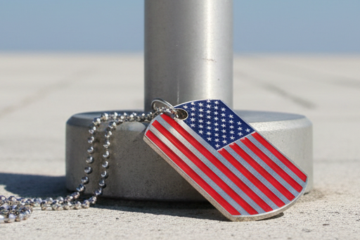 American Flag DogTag Style Necklace