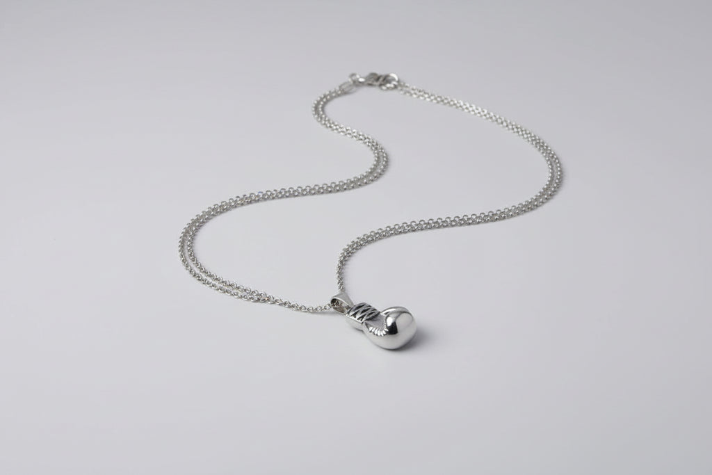 Boxing Gloves pendant and necklace.