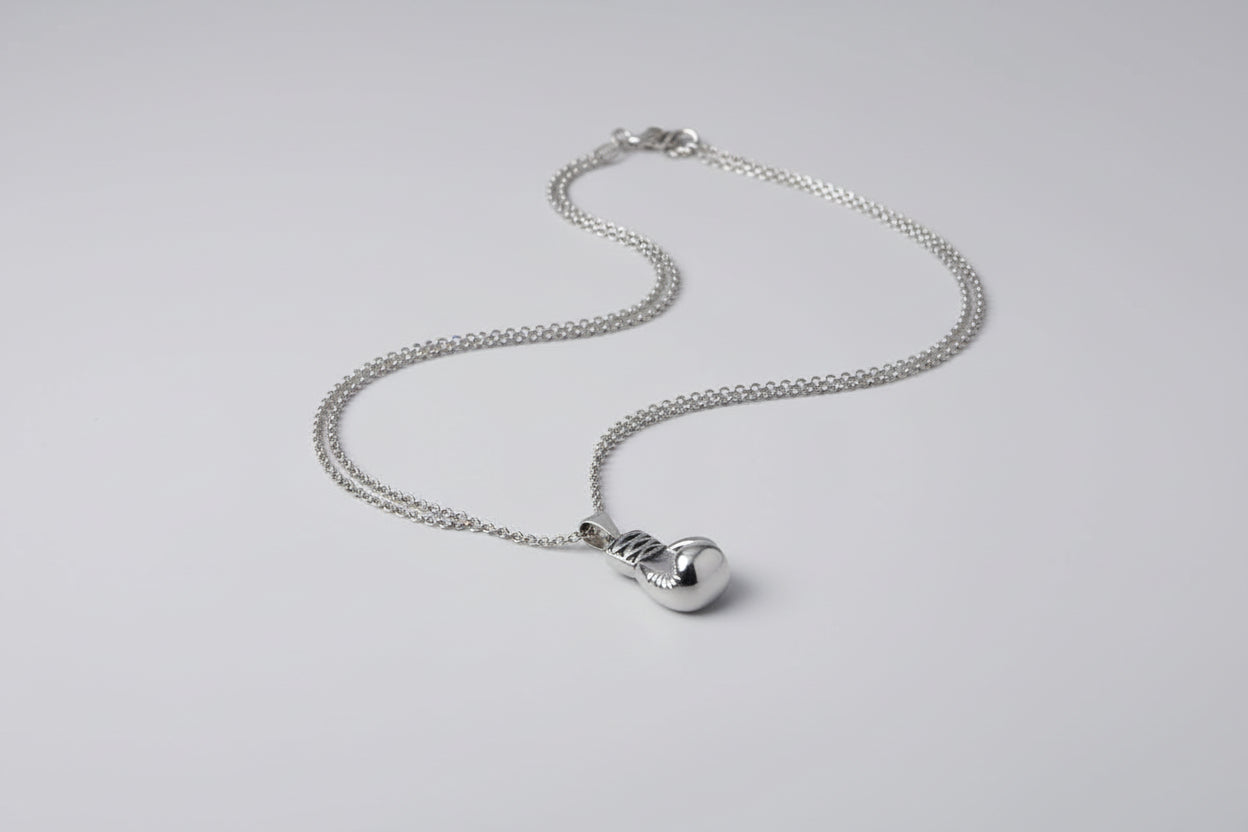 Boxing Gloves pendant and necklace.