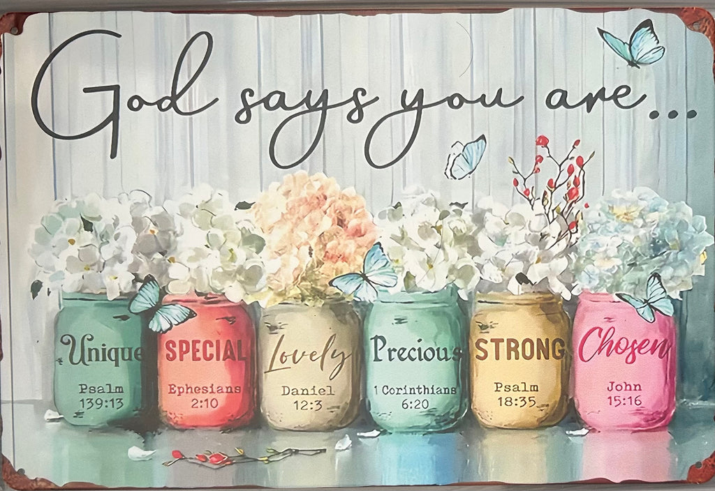 God says you are this is inspirational art piece
