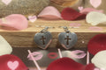 Heart and Cross Earrings.