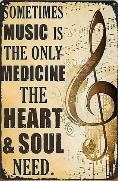 Music is the only medicine, the heart and soul need.