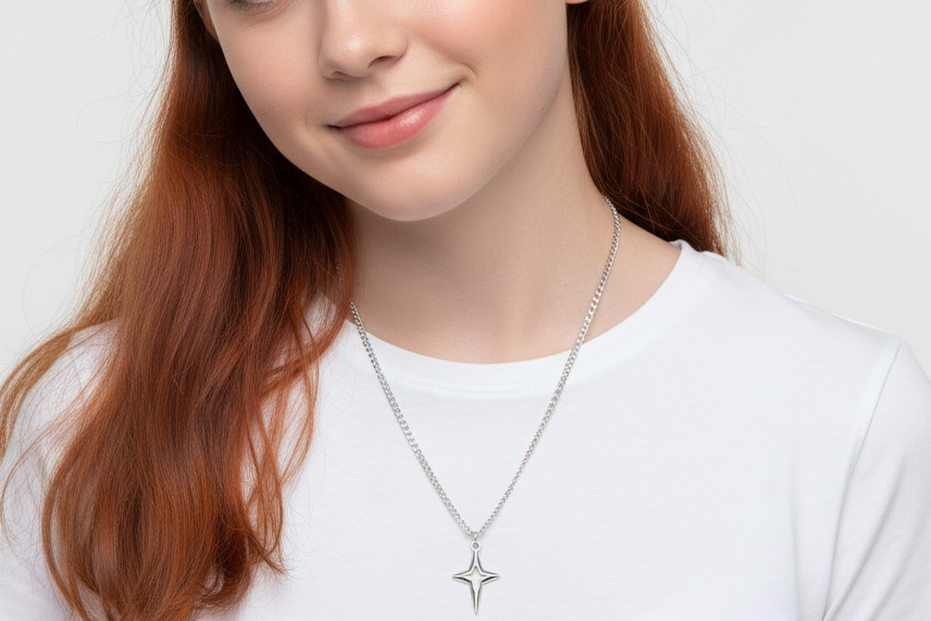 Hollow Star Shaped Necklace.
