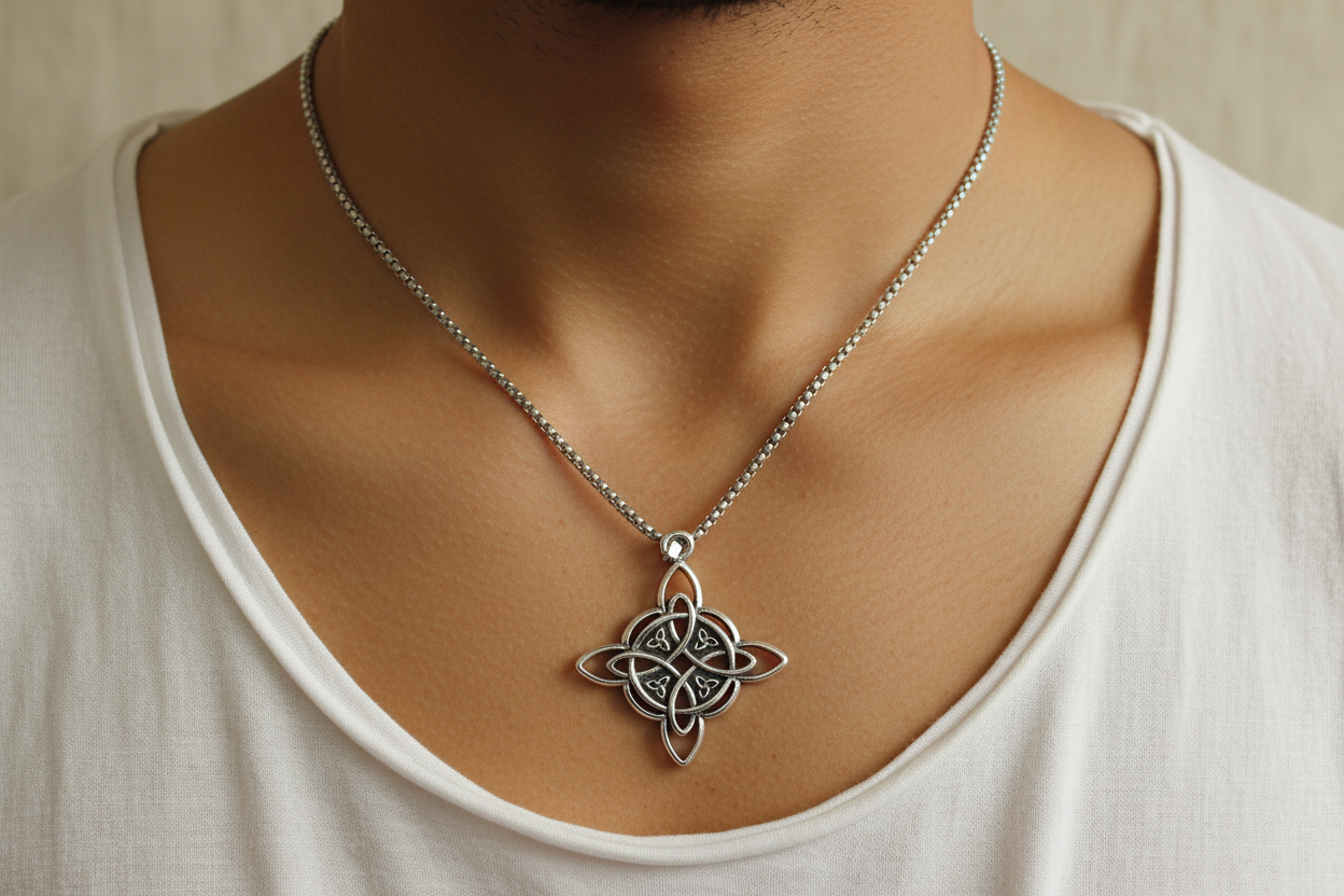 Witches Knot Necklace. Gothic and punk style.