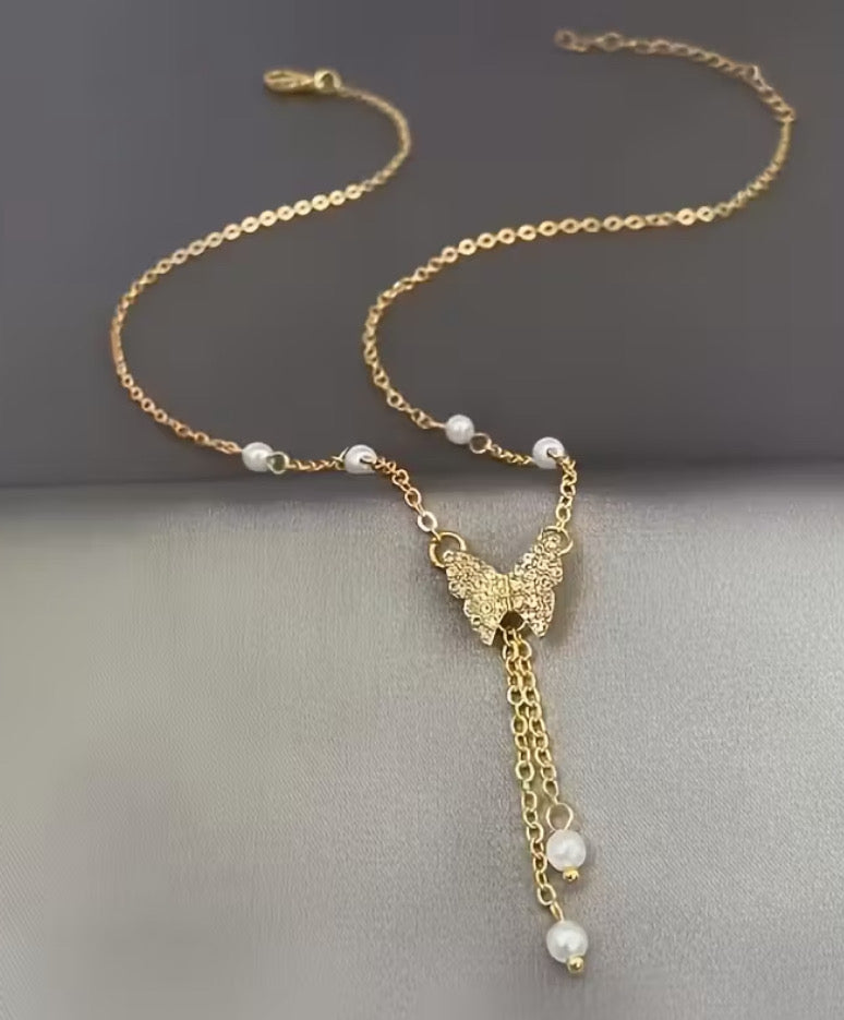 Butterfly Pearls Necklace
