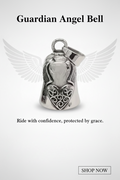 Motorcycle guardian bell. Protection from harm.