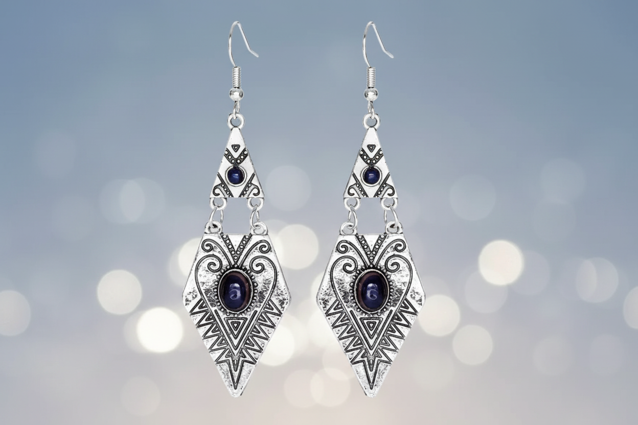 Bohemian earrings. 2 piece fashion earrings.