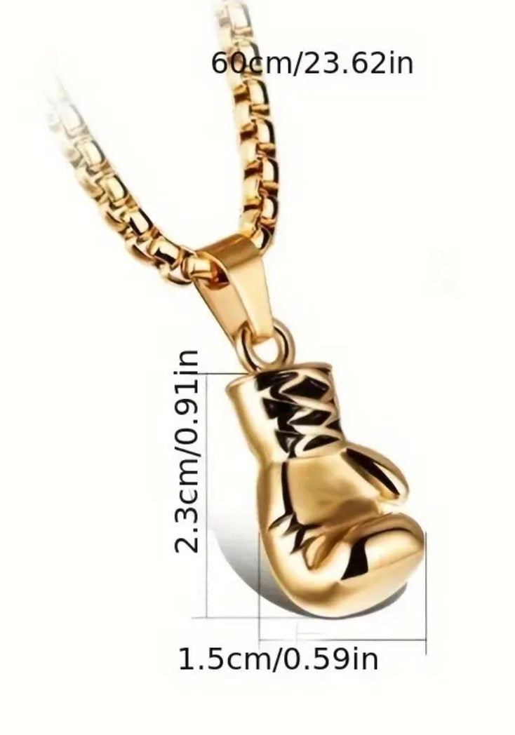 Boxing Gloves pendant and necklace.