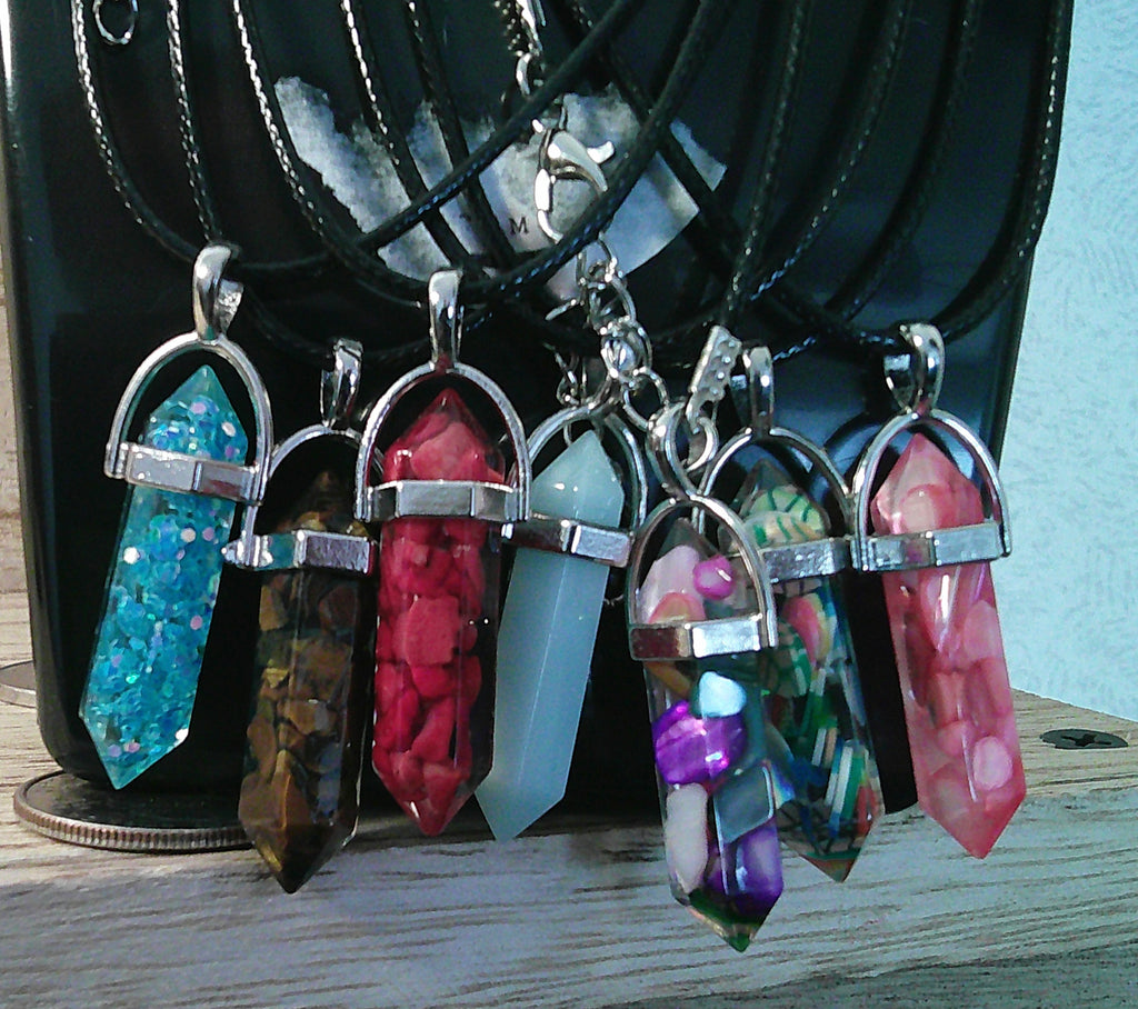 Hexagon Pendant Necklace.