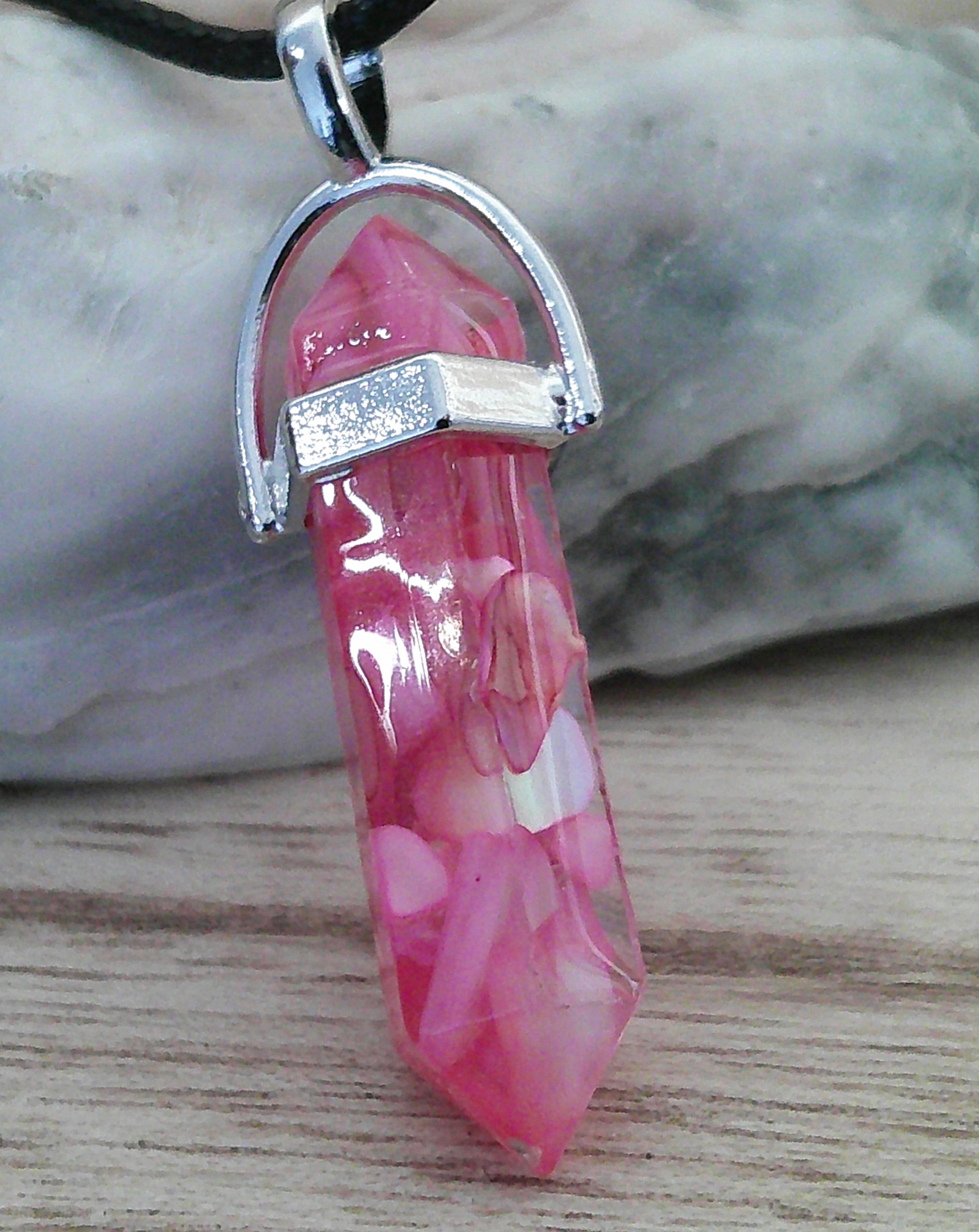 Hexagon Pendant Necklace.