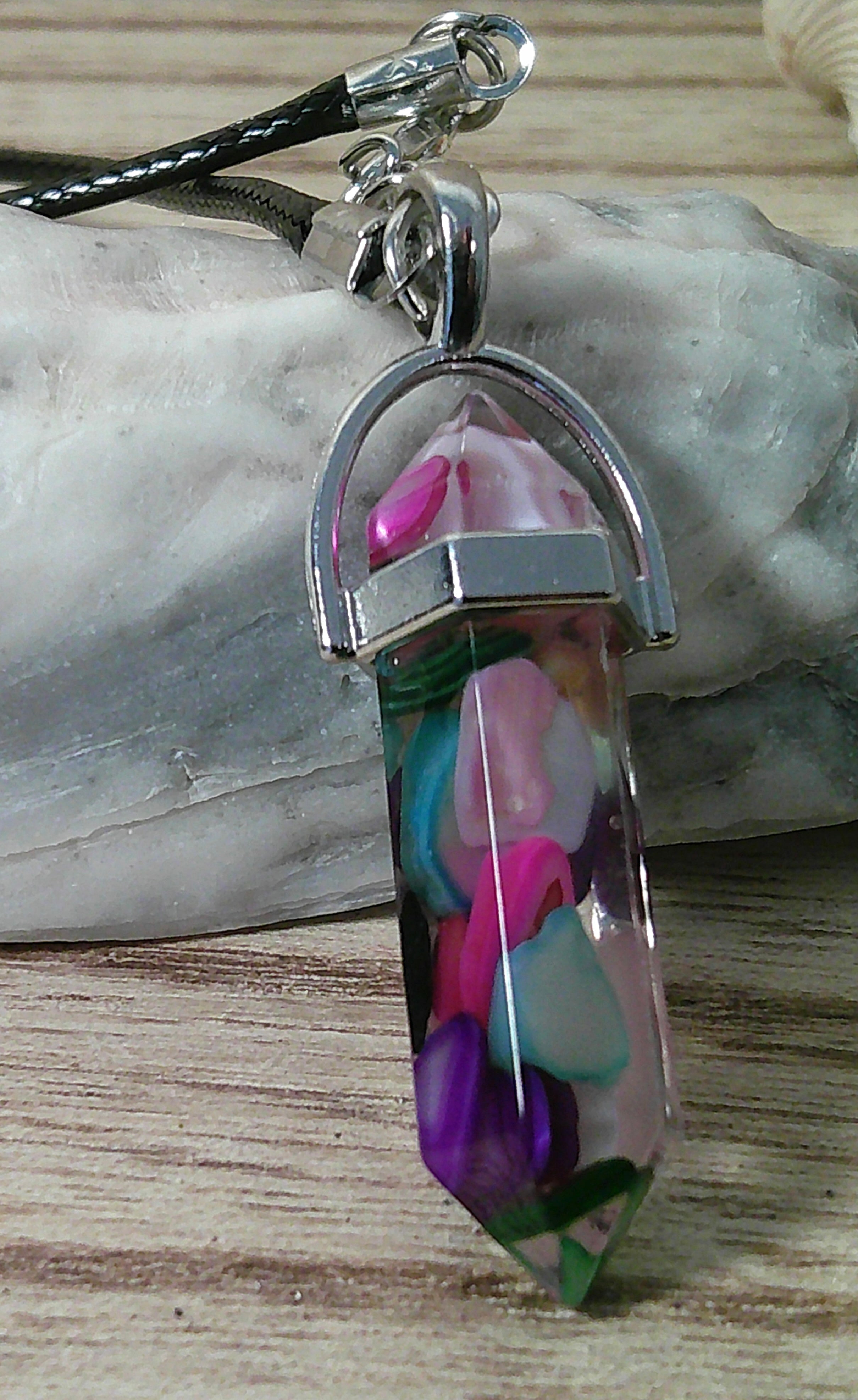 Hexagon Pendant Necklace.