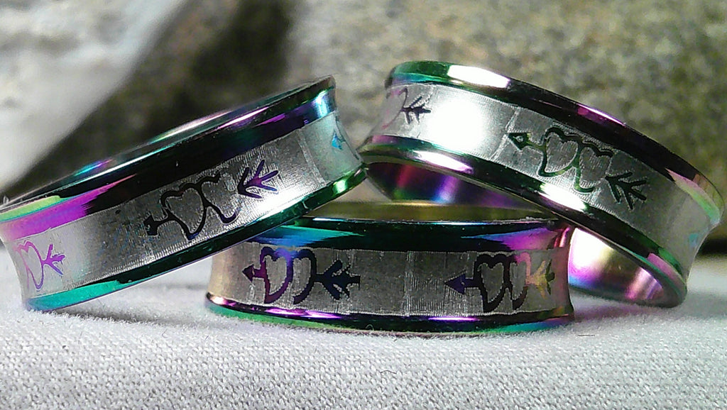 Love and Hearts Stainless steel Ring