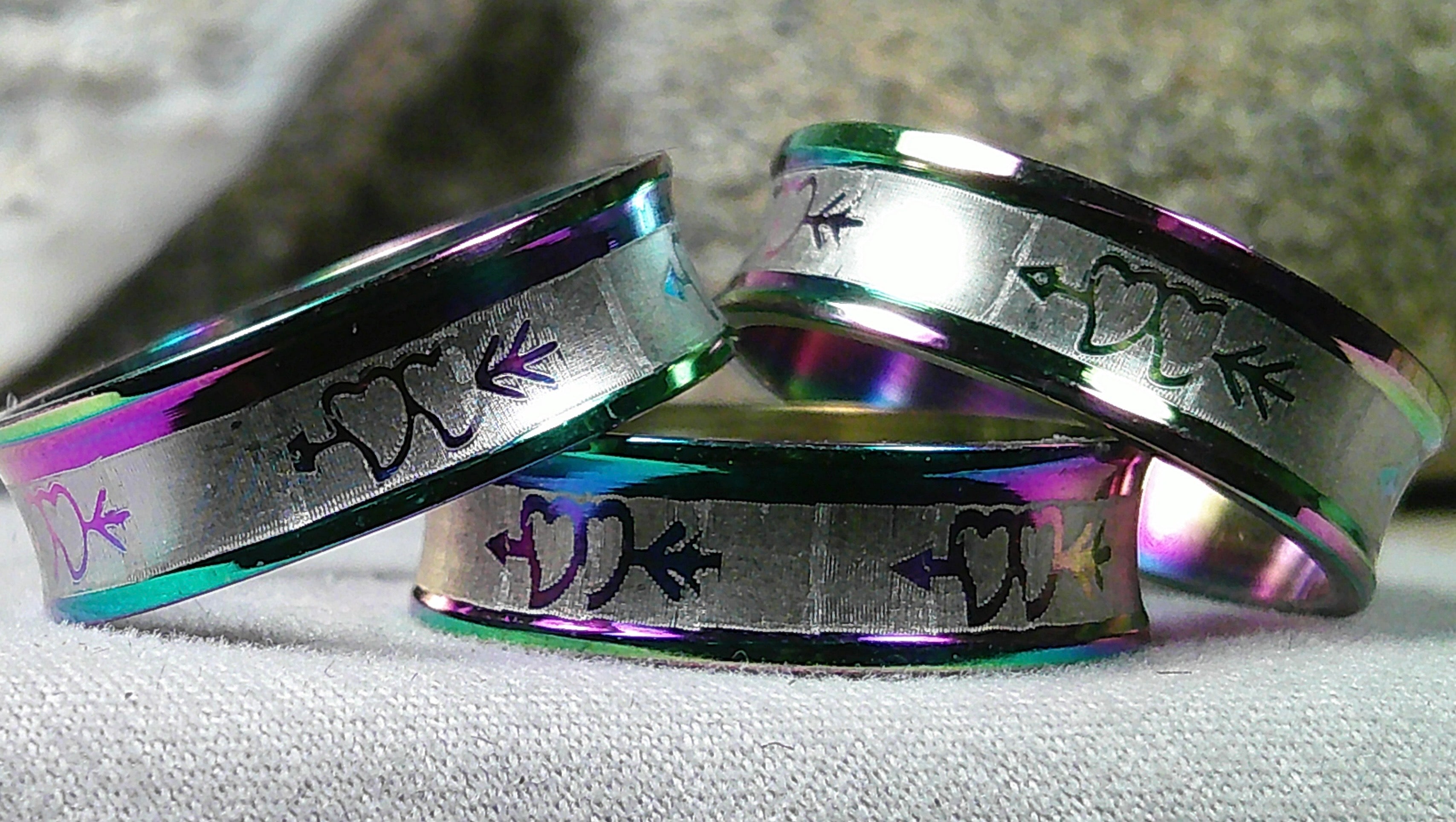Love and Hearts Stainless steel Ring