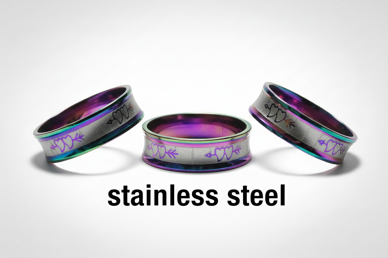 Love and Hearts Stainless steel Ring