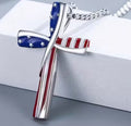 American Flag Cross Necklace.