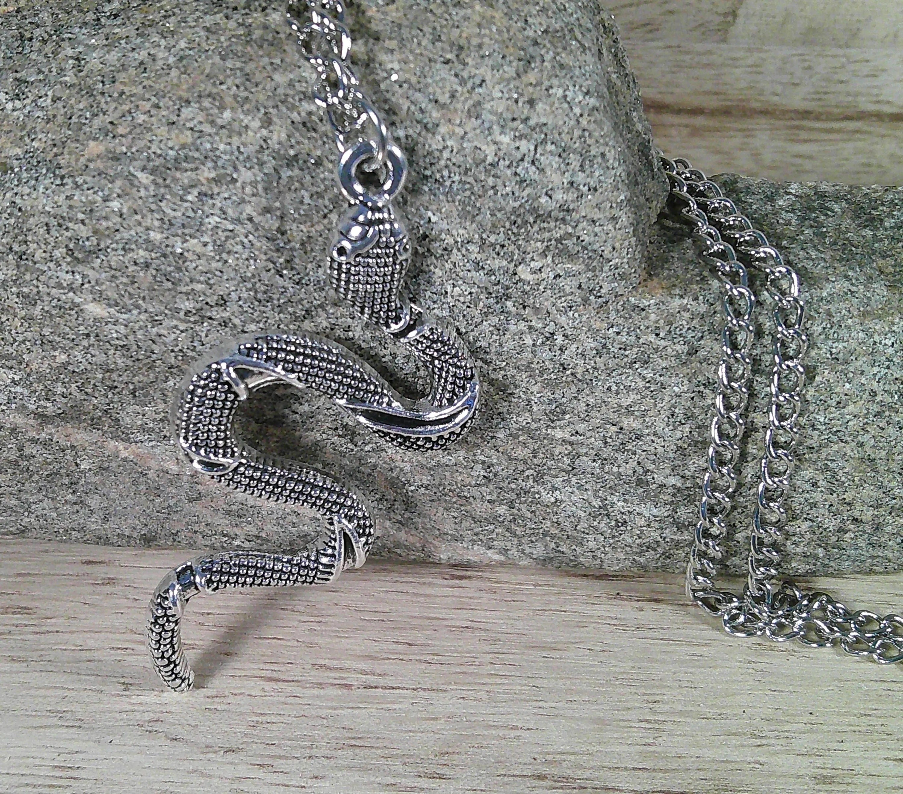 Snake Pendant Necklace.