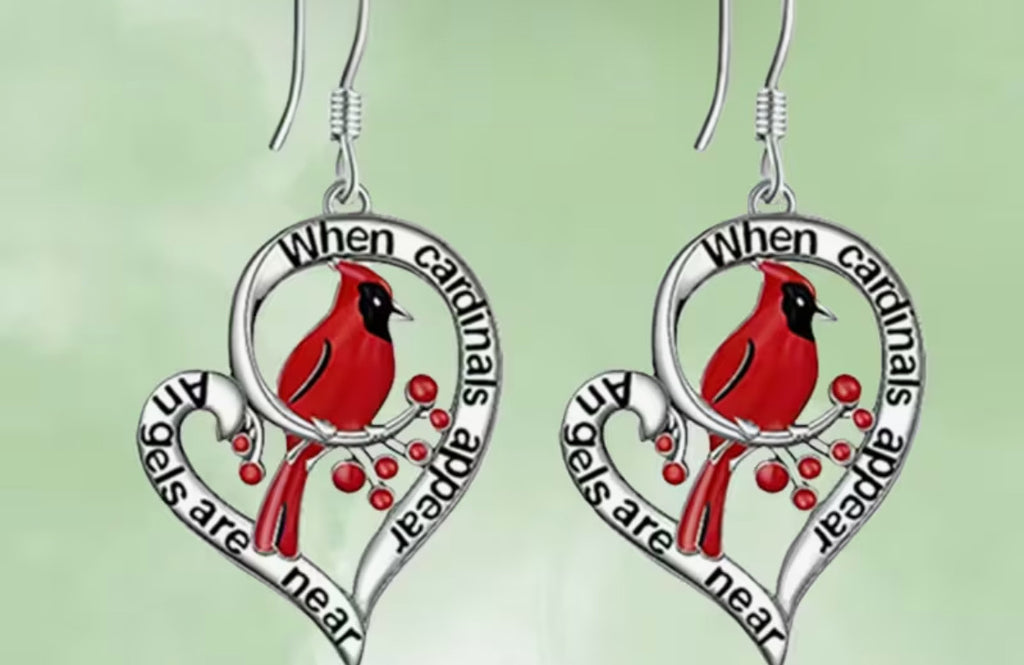 Red Cardinal Earrings.