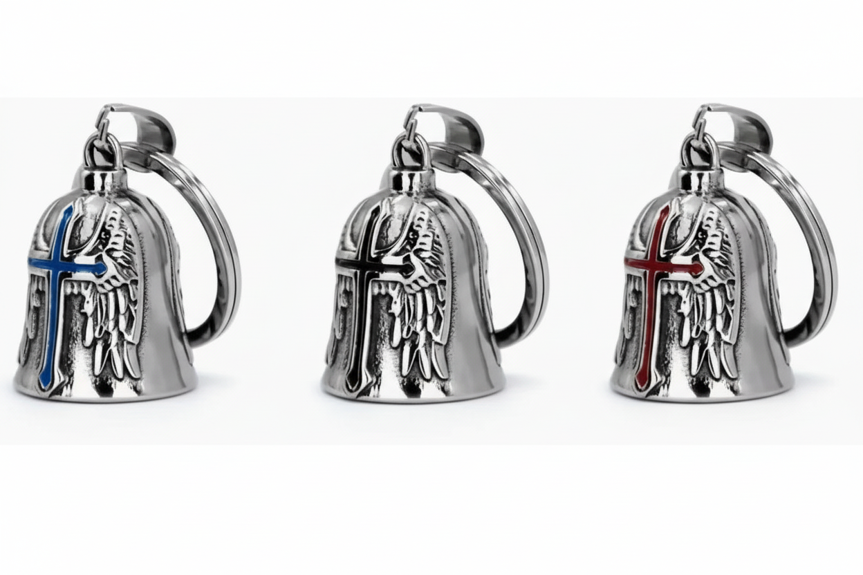 Motorcycle guardian bell. Protection from harm.