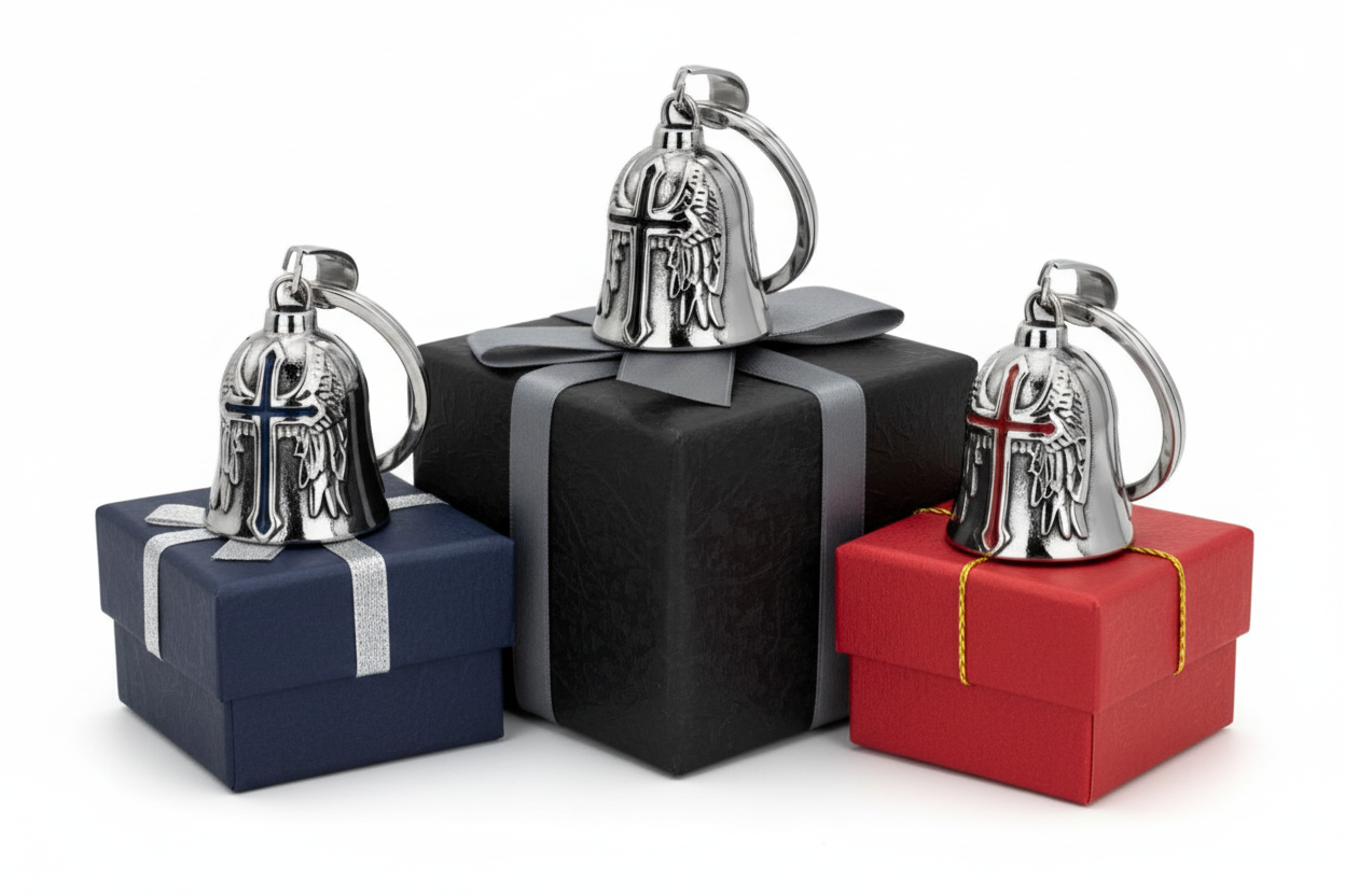 Motorcycle guardian bell. Protection from harm.