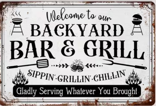 Welcome to our backyard, bar and grill