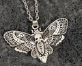 Gothic Retro Style. Butterfly pendant and chain