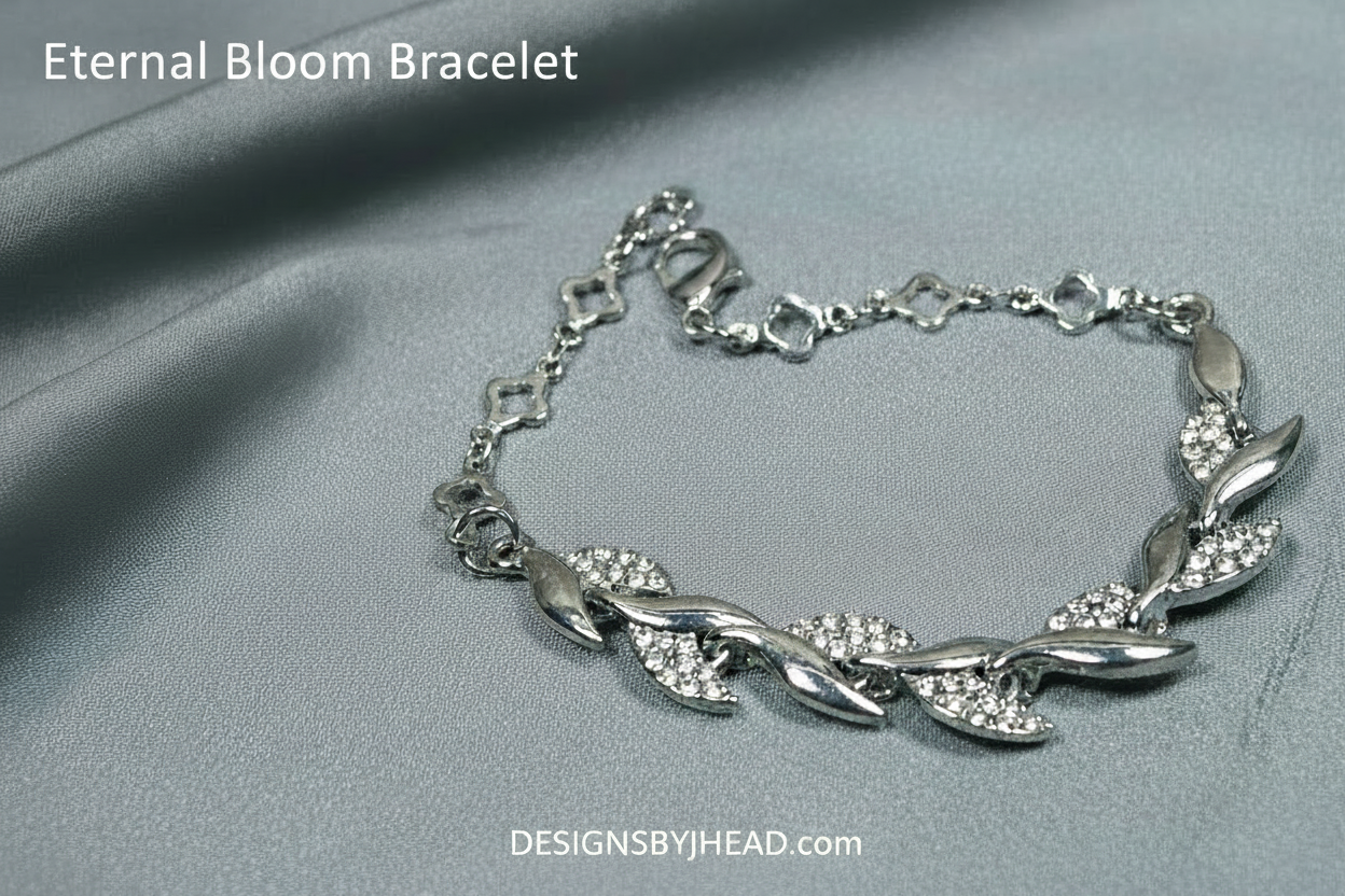 SILVER FAUX DIAMOND BRACELET.