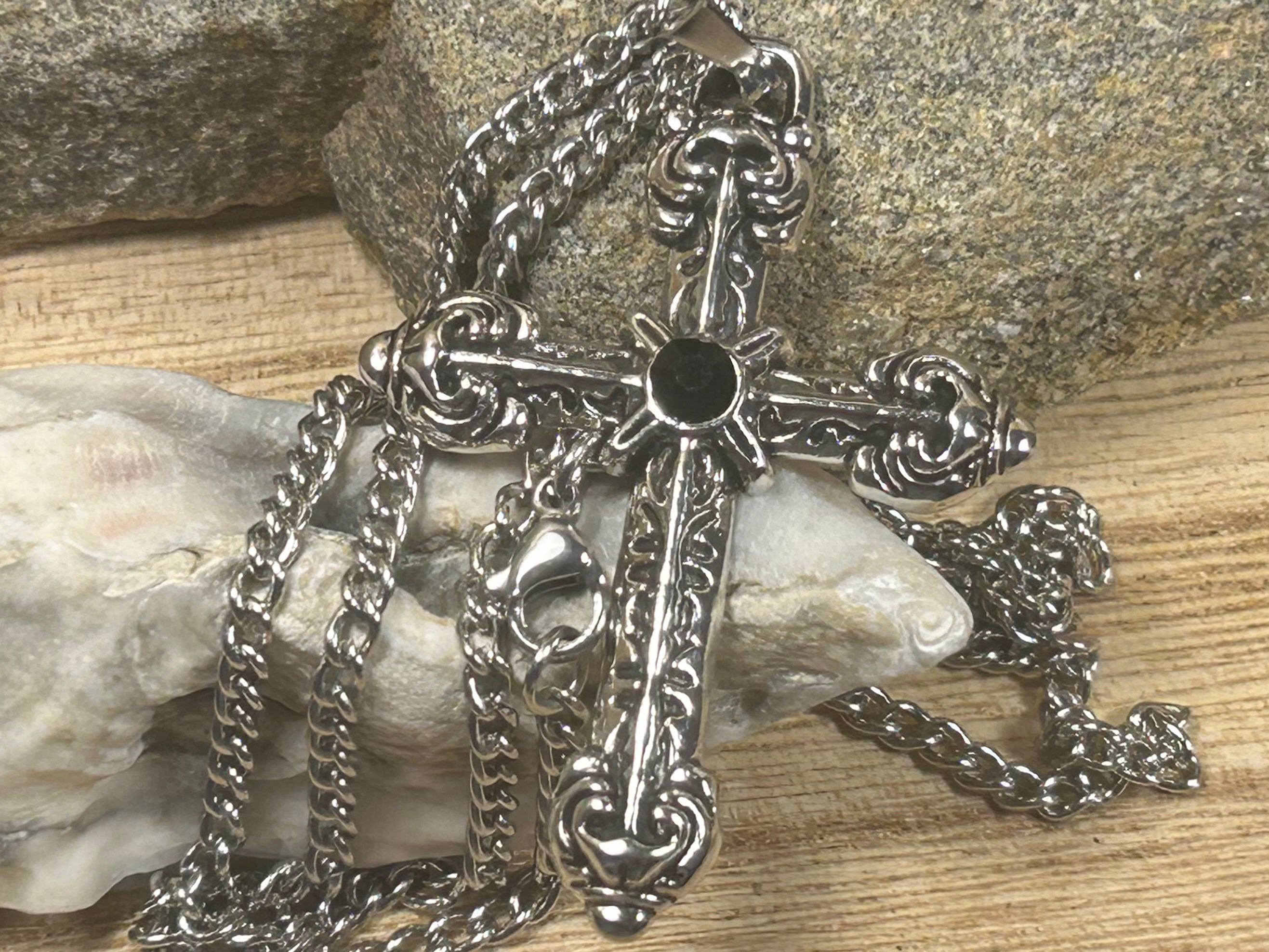 Gothic Punk Cross Design Necklace.