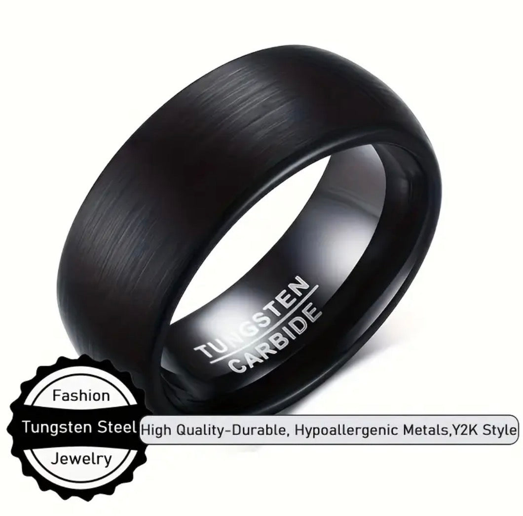 Tungsten Carbide Ring. Black Band.