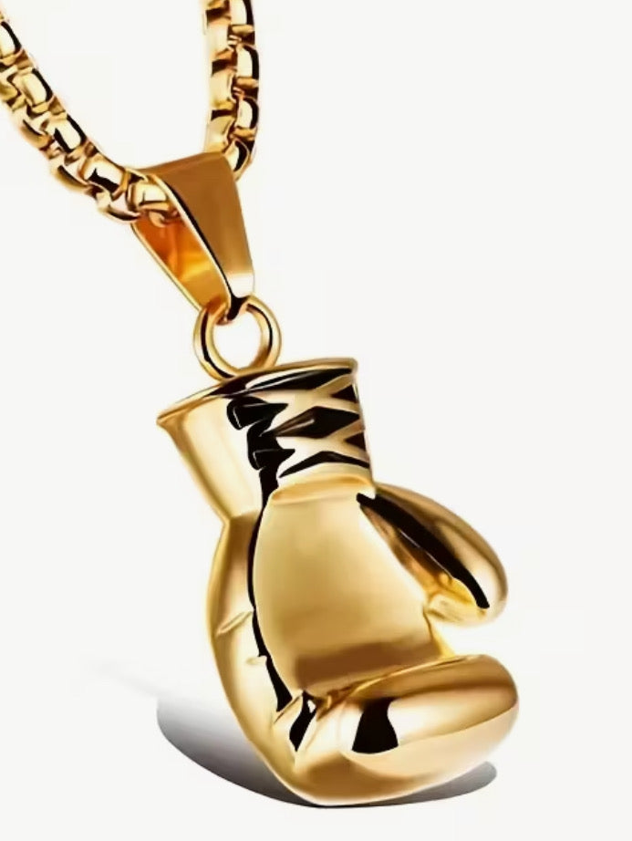Boxing Gloves pendant and necklace.