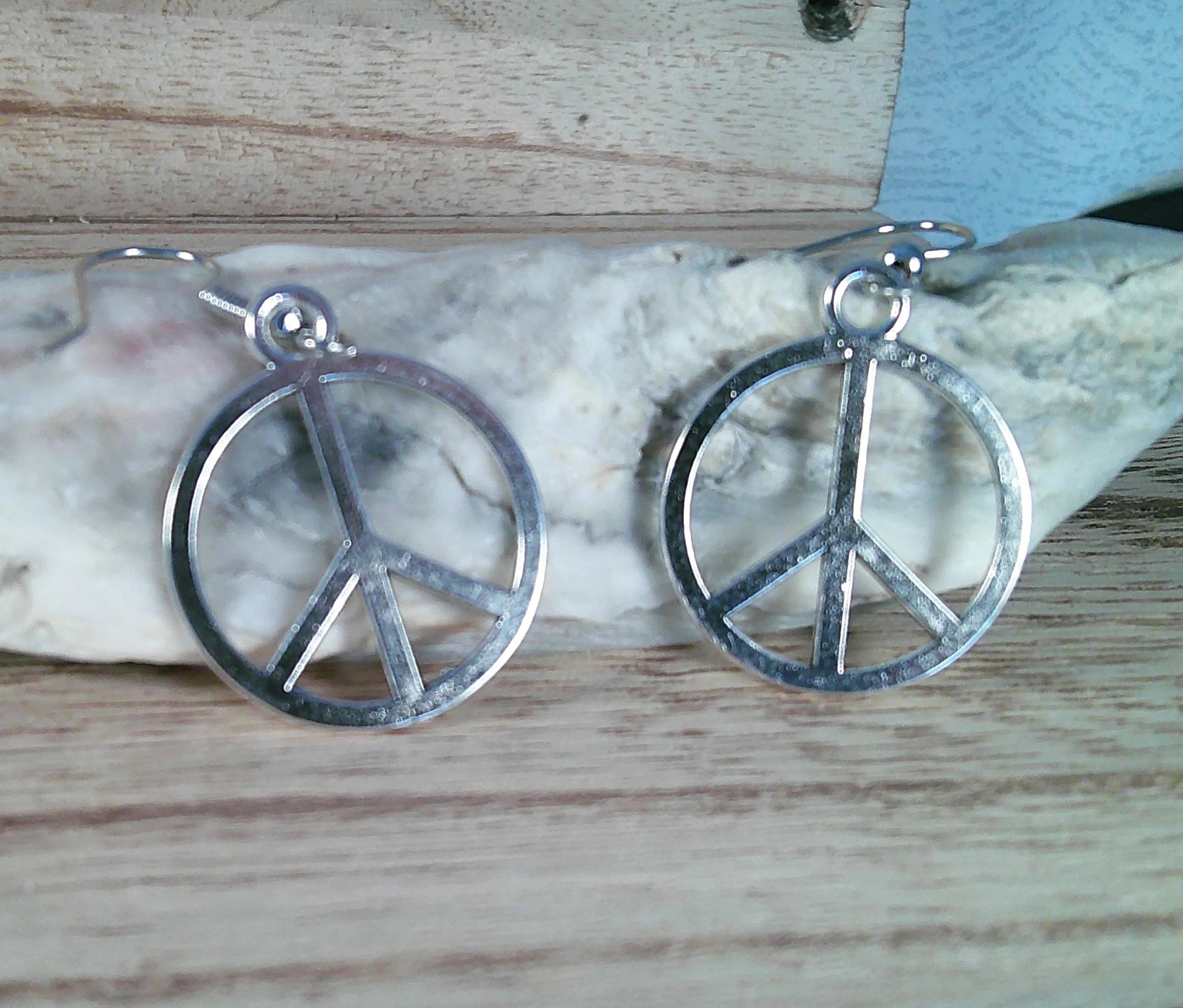 Peace Sign Earrings. Hippie fashion wear.