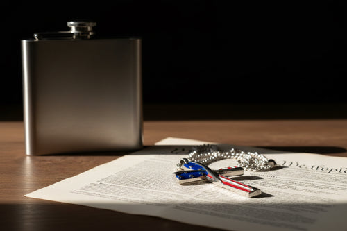 American Flag Cross Necklace.