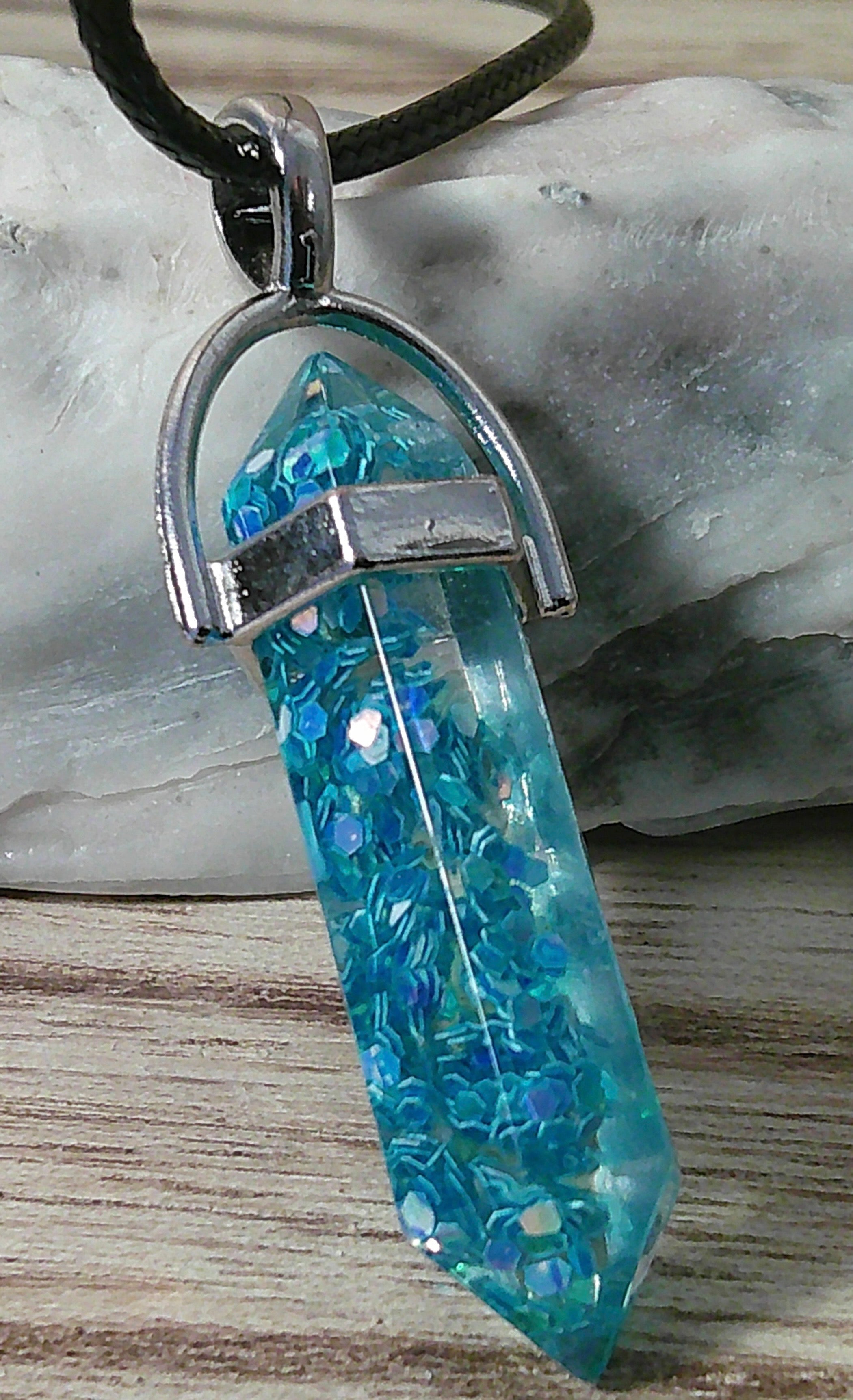 Hexagon Pendant Necklace.