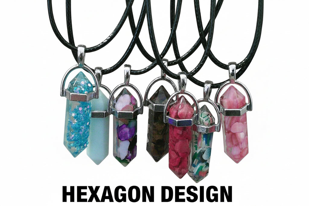 Hexagon Pendant Necklace.